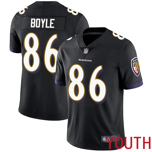 Baltimore Ravens Limited Black Youth Nick Boyle Alternate Jersey NFL Football #86 Vapor Untouchable->youth nfl jersey->Youth Jersey